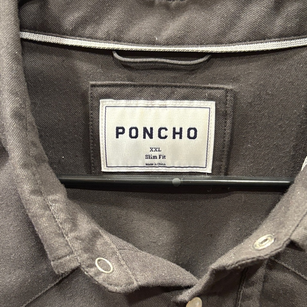 PONCHO Brown Long Sleeve Button-Up Shirt - Picture 2 of 2